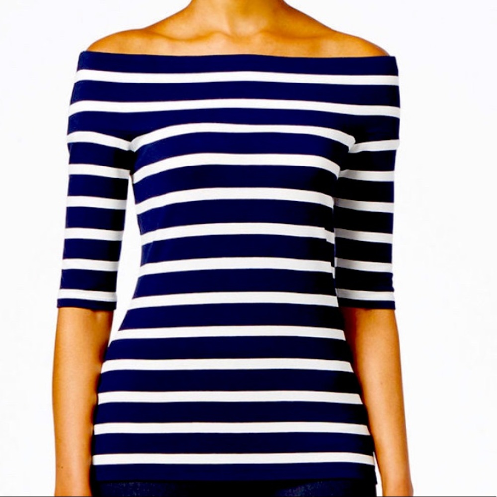 Off the should knit shirt